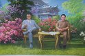 Mit einem Blick auf Kim  Il Sung und Kim Jong Il verlassen wir das Geschenkemuseum und wenden uns zu ..