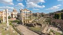 Was für ein Anblick, das Forum Romanum. Der größte Markt- und Handelsplatz zu seiner Zeit. Blick von der Via Monte Tarpeo.